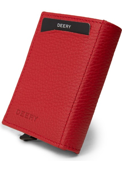 Hakiki Deri Kırmızı Mekanizmalı Dikey Erkek Cüzdanı - 00626MKRMZ01 fiyatları