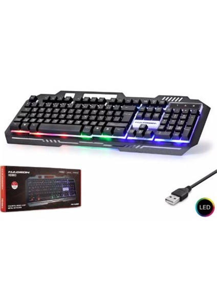 Hadron HD863 Kablolu Oyuncu Klavye Metal LED Q Siyah