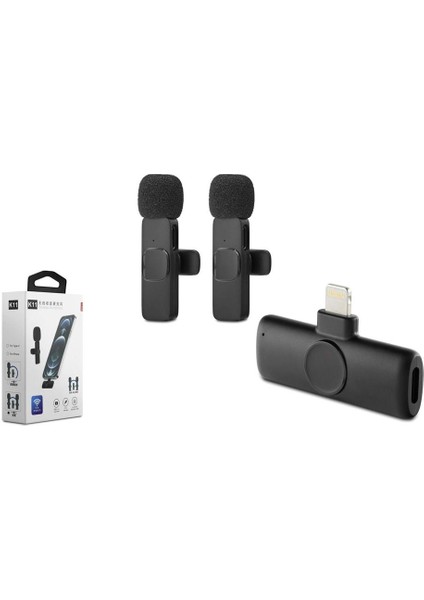 Hadron HDX2786 Kablosuz Çift Yaka Mikrofonlu Lighting Son Derece Hassas 20 Metre Erişilebilir