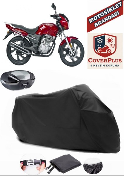 Kanuni Puma 150 Motor Brandası Siyah Arka Çanta Uyumlu Motorsiket Brandası Motor Örtüsü Çadır Su Geçirmez Motosiklet Kılıfı Motor Brandası