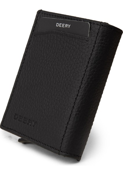 Hakiki Deri Siyah Mekanizmalı Dikey Erkek Cüzdanı - 00626MSYHZ02 fiyatları