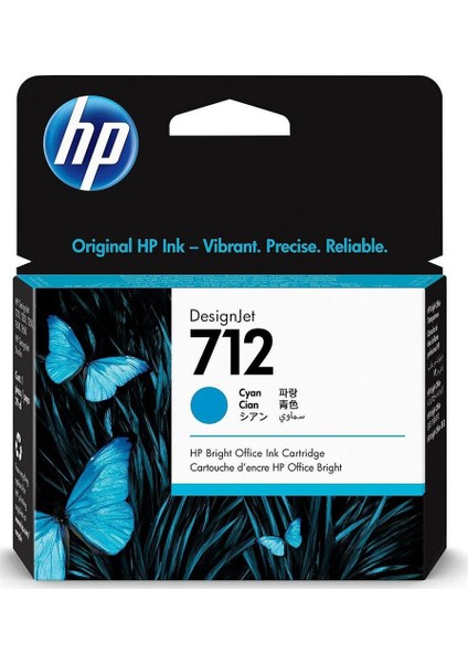 Hp 712 Cyan Mavi 29ML Plotter Kartuşu 3ED67A