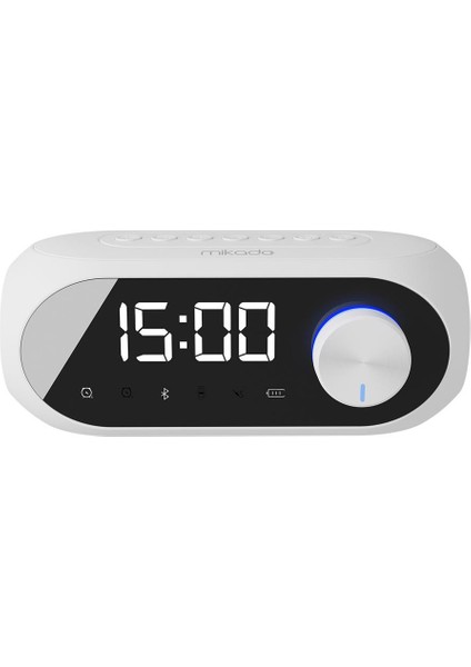 Mikado Md-W7 1200MAH 5W Beyaz Bluetooth-Aux-Derece-Usb-Fm Double Alarmlı Saat Speaker Speaker fiyatları