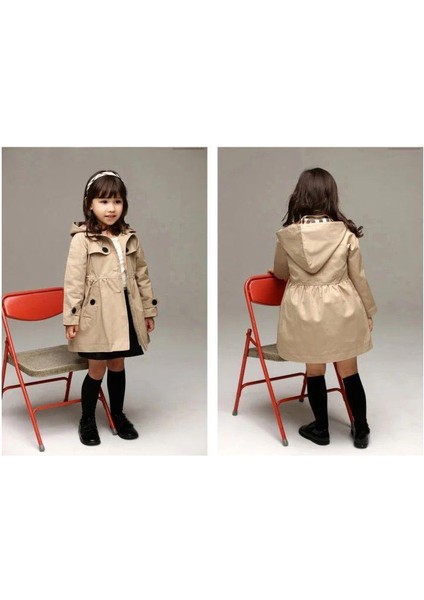 Kız Çocuk Bondet Trench Astarlı Ceket - 3/12 Yaş - 31541 fırsatları