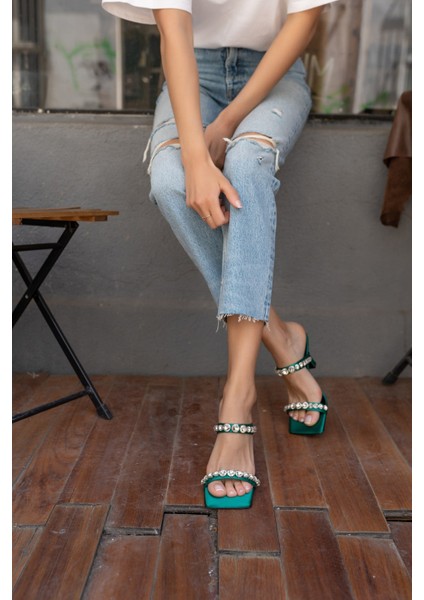 Branko Kadin Yeşil Taş Detay Topuklu Ayakkabi fiyatları