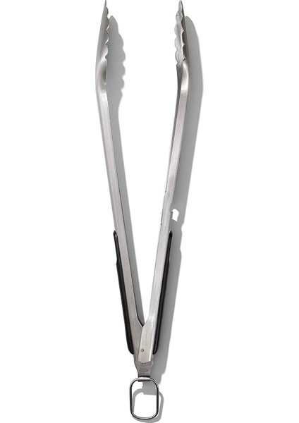 Good Grips Paslanmaz Çelik Uzun Barbekü Maşası, Dahili Şişe Açacaklı 47,5 cm - Sosis, Sebze ve Daha Fazlası Için