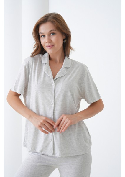 Kadın Pamuk Gömlek Kapri Şık Casual Curve Alt Üst Gecelik Takımı fiyatları