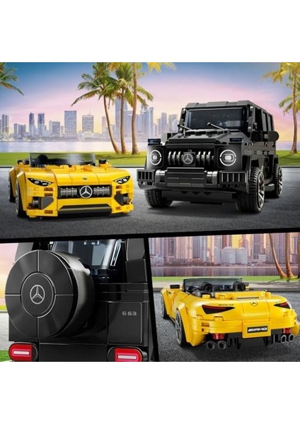 Speed -Amg G 63 ve -Amg Sl 63 76924 – 10 Yaş ve Üzeri Araç Tutkunu Kız ve Erkek Çocukları Için 2 Model Içeren Oyuncak Yapım Seti, Doğum Günü Hediyesi Fikri (808 Parça) modelleri