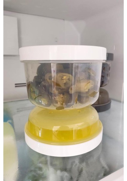 1 Adet Kum Saati Süzgeçli Turşuluk ve Zeytinlik Saklama Kabı – 02 1391