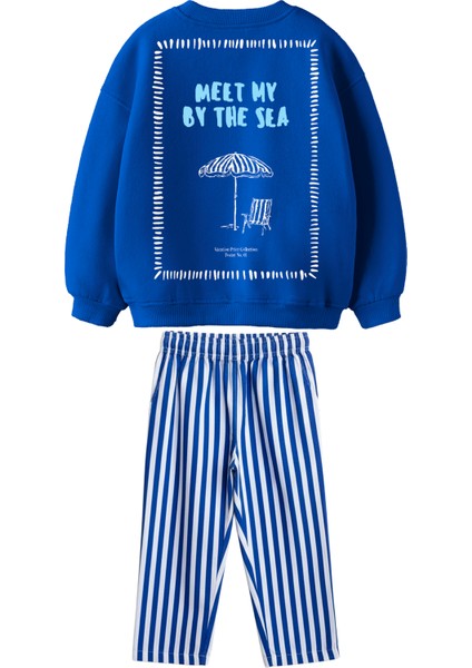 Erkek Çocuk Baskılı 3 Iplik Kumaş Pamuklu Altüst Takım