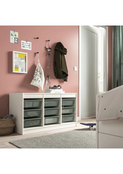 Trofast Saklama Ünitesi Beyaz Açık Yeşil 99 x 44 x 56 cm modelleri