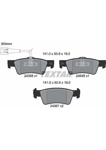 2436801 Arka Fren Balatasi 7H8698451