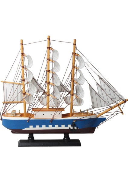 Dekoratif Ahşap El Yapımı Yelkenli Gemi Maketi Masaüstü Biblo Ev Ofis Hediyesi 40 Cm. Model C modelleri