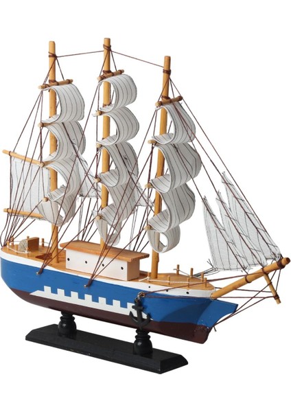 Dekoratif Ahşap El Yapımı Yelkenli Gemi Maketi Masaüstü Biblo Ev Ofis Hediyesi 40 Cm. Model C fırsatları