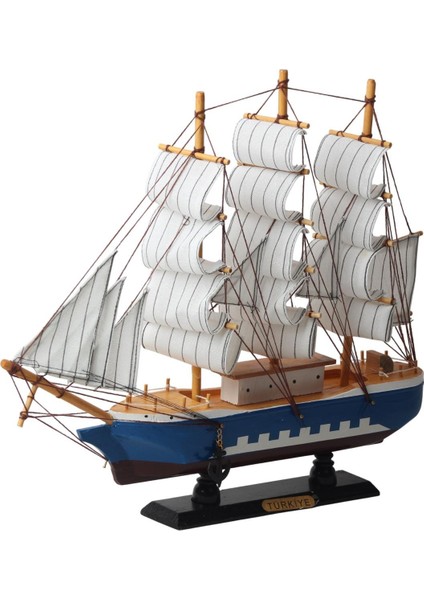 Dekoratif Ahşap El Yapımı Yelkenli Gemi Maketi Masaüstü Biblo Ev Ofis Hediyesi 40 Cm. Model C indirimleri