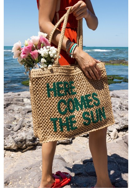 Comes Kadın Nude El Örgusu Hasir Plaj-Gunluk Çanta fırsatları