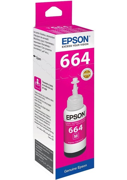 Epson T6643 Magenta Kırmızı Şişe Mürekkep T66434A