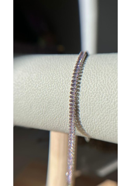 Zirkon Taşlı Mor Suyolu Bileklik modelleri