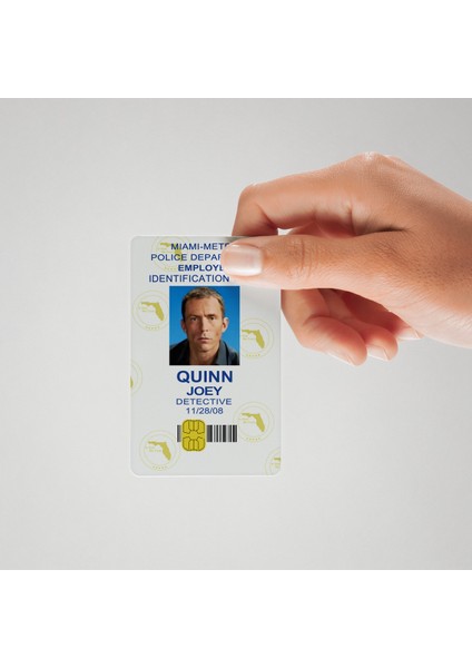 Joey Quinn Detective Dexter Id Kart Sticker Kaplama (Yüksek Kalite)