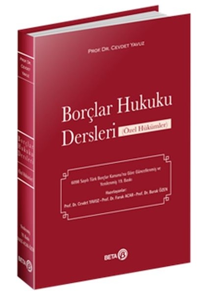 Borçlar Hukuku Dersleri (Özel Hükümler)