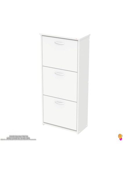 West Asma Kapı Önü 52X116X26 Cm’lik 3 Düşer Kapak 6 Göz Bölmeli Ayakkabılık