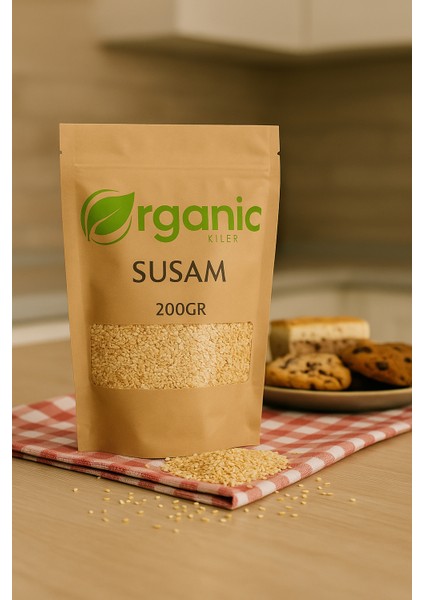 Susam 200GR Doğal & Katkısız | Orta Kavrulmuş | Vegan & Glutensiz | Pasta & Hamur Işi Için Uygun