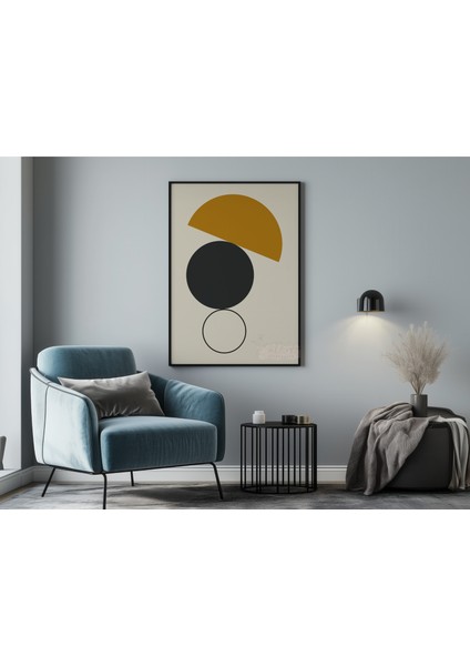 Metal Çerçeveli Gerçek Camlı Tablo, Soyut Daireler Tablo Dijital Baskı, Soyut, Ev,ofis Dekorasyon fırsatları