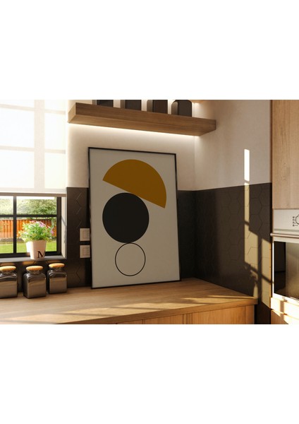 Metal Çerçeveli Gerçek Camlı Tablo, Soyut Daireler Tablo Dijital Baskı, Soyut, Ev,ofis Dekorasyon indirimleri