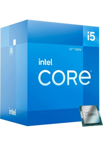 Intel Core I5 12400F Box 2.5 Ghz 4.4 Ghz 18MB LGA1700P Vgasız Fanlı Kutulu 12.nesil Işlemci