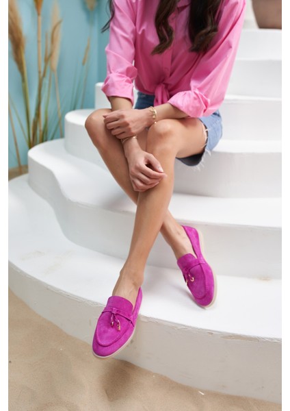 Furry Kadın Fusya Gercek Suet Ayakkabi fırsatları