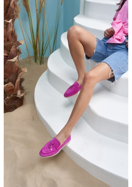 Furry Kadın Fusya Gercek Suet Ayakkabi indirimleri