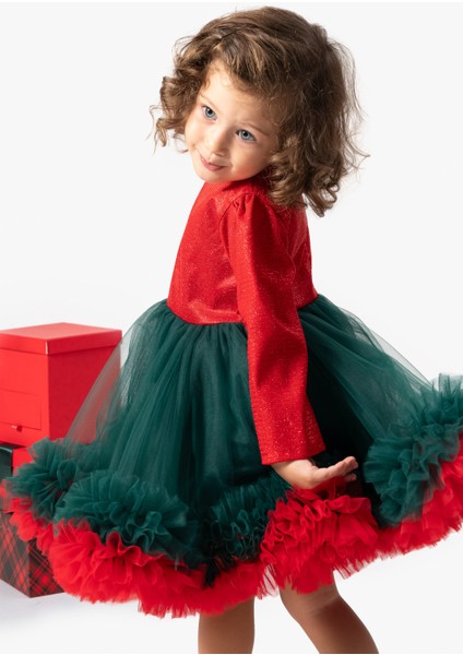 Kız Bebek Elbise Kız Çocuk Elbise Doğum Günü Parti Düğün Tütü Tüllü Uzun Kollu Astarlı Elbise fiyatları