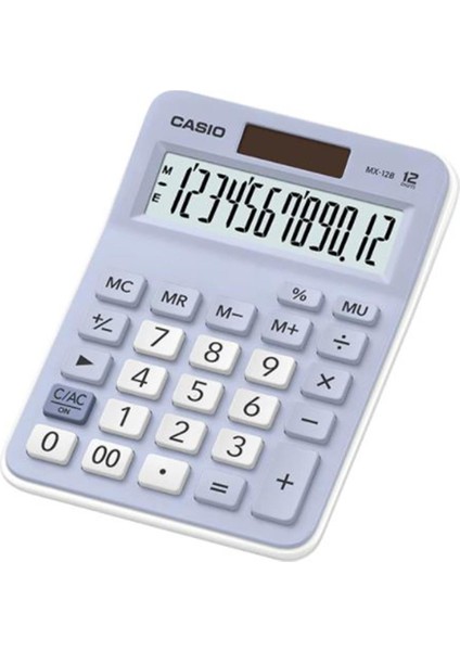 Casio MX-12B-LB Açık Mavi 12 Hane Masa Üstü Hesap Makinesi
