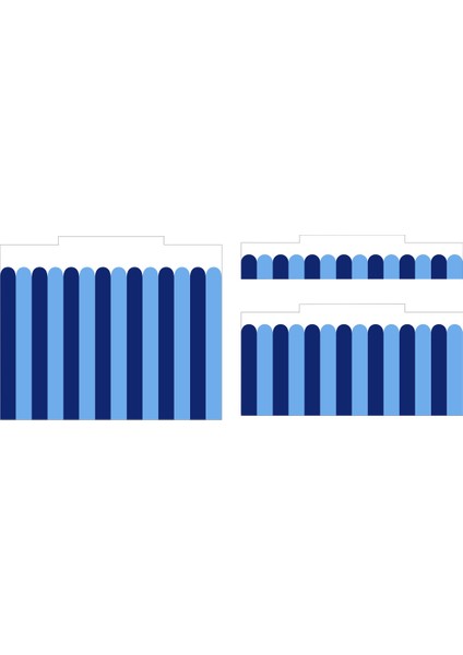 Trofast Mavi Dalgalı Sticker - Çocuk Odası Oyuncak Düzenleme Etiketi - Dayanıklı Folyo fiyatları