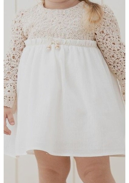 Kız Bebek Elbise Kız Çocuk Elbise Doğum Günü Parti Düğün Keten Uzun Kollu Astarlı Elbise fiyatları