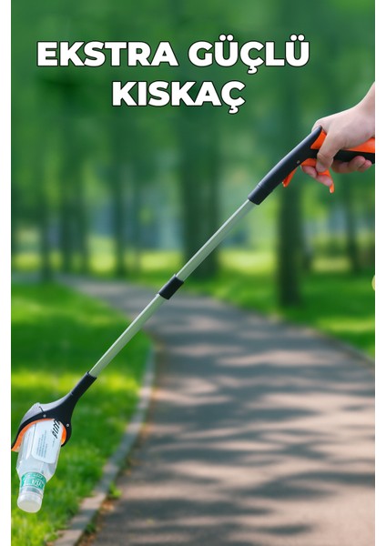 Çöp Toplama Aparatı Kıskacı ve Yaşlı Engelli Uzanma Kıskacı - Çubuk Atık Yaprak Izmarit Toplama