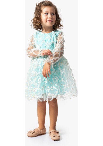 Kız Bebek Elbise Kız Çocuk Elbise Doğum Günü Parti Düğün Tütü Tüllü Uzun Kollu Astarlı Elbise fiyatları