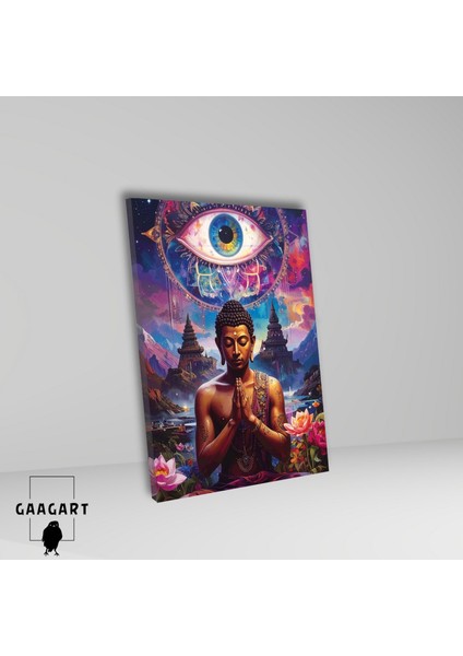 Tekli Dikey Kanvas Tablo Renkli Sanatsal Buda Heykeli fiyatları