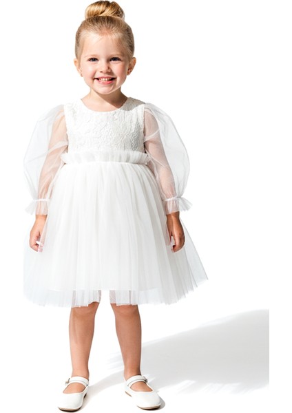 Kız Bebek Elbise Kız Çocuk Elbise Doğum Günü Parti Düğün Elbise Uzun Kollu astarlı elbise fiyatları