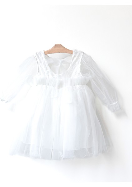 Kız Bebek Elbise Kız Çocuk Elbise Doğum Günü Parti Düğün Elbise Uzun Kollu astarlı elbise modelleri