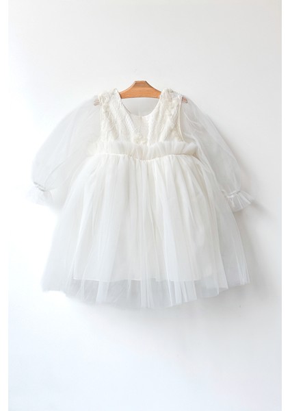 Kız Bebek Elbise Kız Çocuk Elbise Doğum Günü Parti Düğün Elbise Uzun Kollu astarlı elbise modelleri