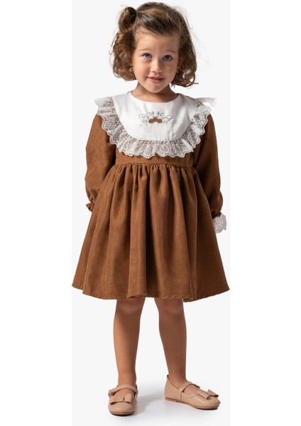 Kız Bebek Elbise Kız Çocuk Elbise Doğum Günü Parti Düğün Uzun Kollu Astarlı Elbise modelleri