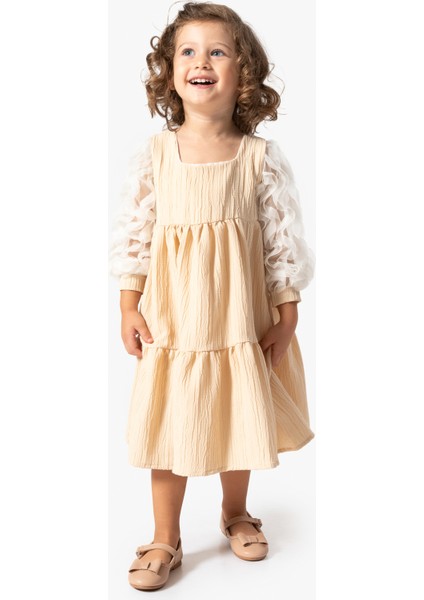 Kız Bebek Elbise Kız Çocuk Elbise Doğum Günü Parti Düğün Tütü Tüllü Uzun Kollu Astarlı Elbise fiyatları