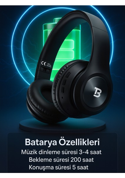 Kablosuz Bluetooth Kulaküstü Kulaklık-Mikrofonlu, Stereo Ses, Aux ve Hafıza Kartı Desteği Pulse fırsatları