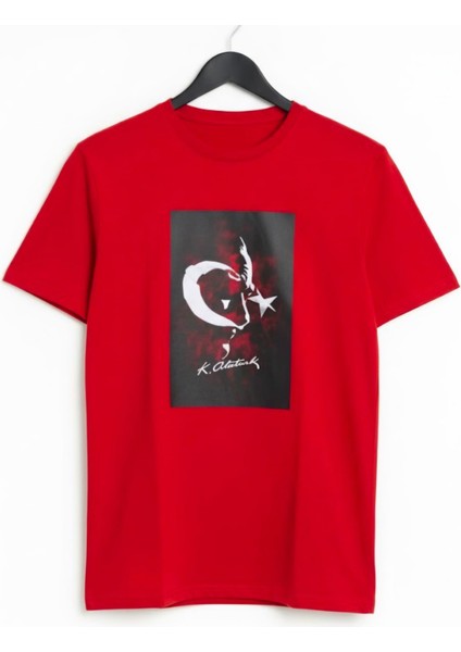 Atatürk Baskılı Bisiklet Yaka Kısa Kol T-Shirt fiyatları