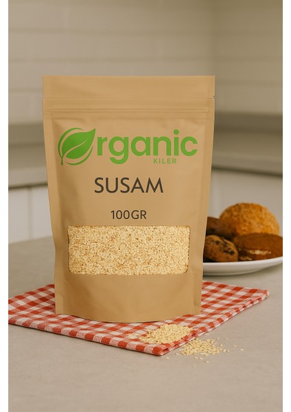 Susam 100GR Doğal & Katkısız | Orta Kavrulmuş | Vegan & Glutensiz | Pasta & Hamur Işi Için Uygun