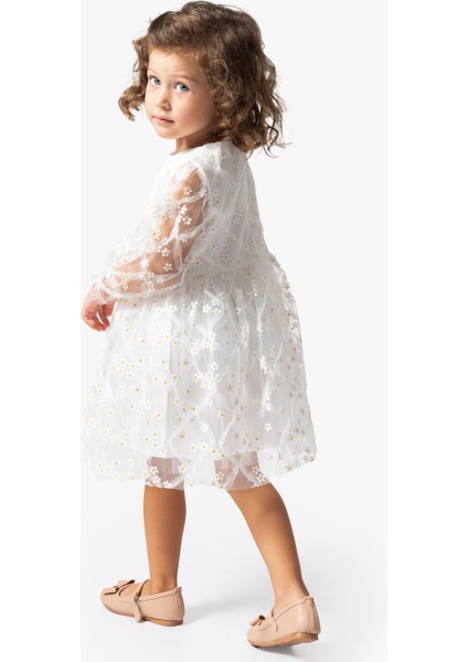 Kız Bebek Elbise Kız Çocuk Elbise Doğum Günü Parti Düğün Tütü Tüllü Uzun Kollu Astarlı Elbise fiyatları