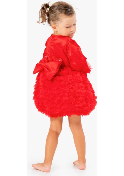 Kız Bebek Elbise Kız Çocuk Elbise Doğum Günü Parti Düğün Tütü Tüllü Uzun Kollu Astarlı Elbise modelleri