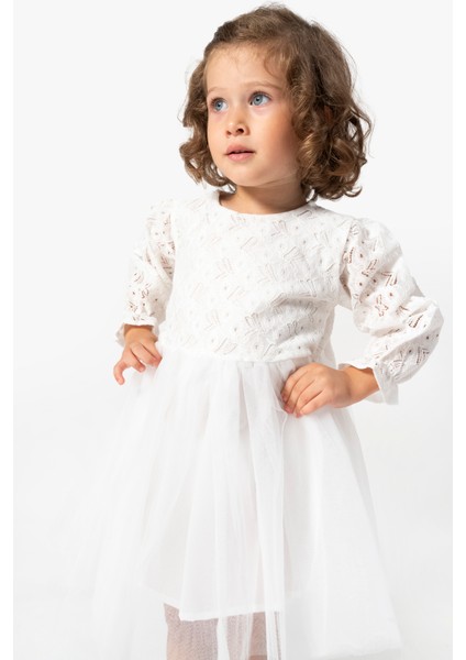 Kız Bebek Elbise Kız Çocuk Elbise Doğum Günü Parti Düğün Tütü Tüllü Uzun Kollu Astarlı Elbise fiyatları