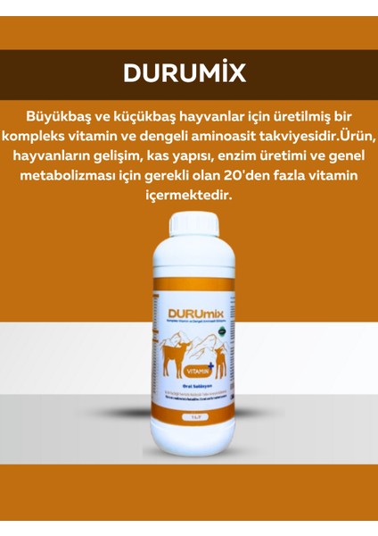 Durumix Hayvan Sağlığına B1, B2, B6, B12 Desteği